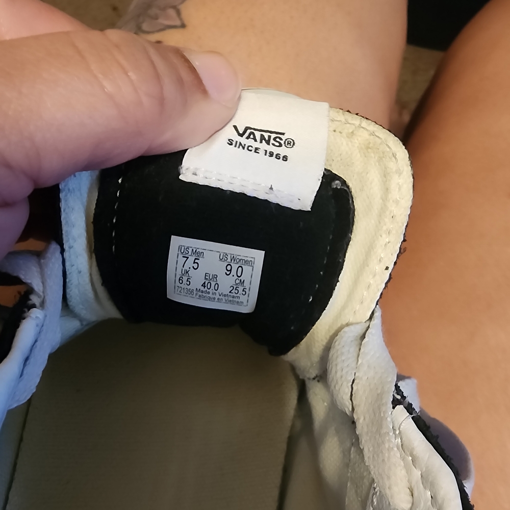 Vans White and Black Sneakers